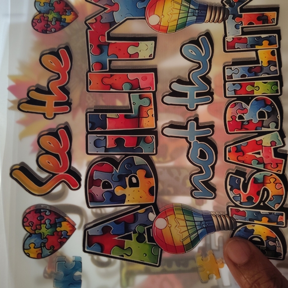 Blue Graphic T-Shirt with Silver Text - Picture 14 of 16